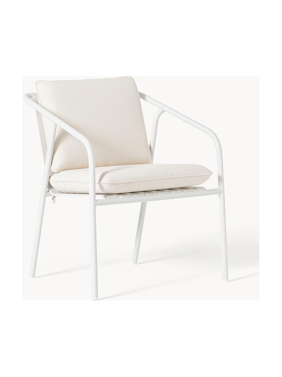 Zahradní židle s područkami Caio, Tlumeně bílá, bílá, Š 69 cm, V 60 cm