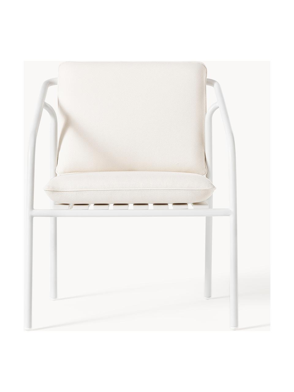 Zahradní židle s područkami Caio, Tlumeně bílá, bílá, Š 69 cm, V 60 cm