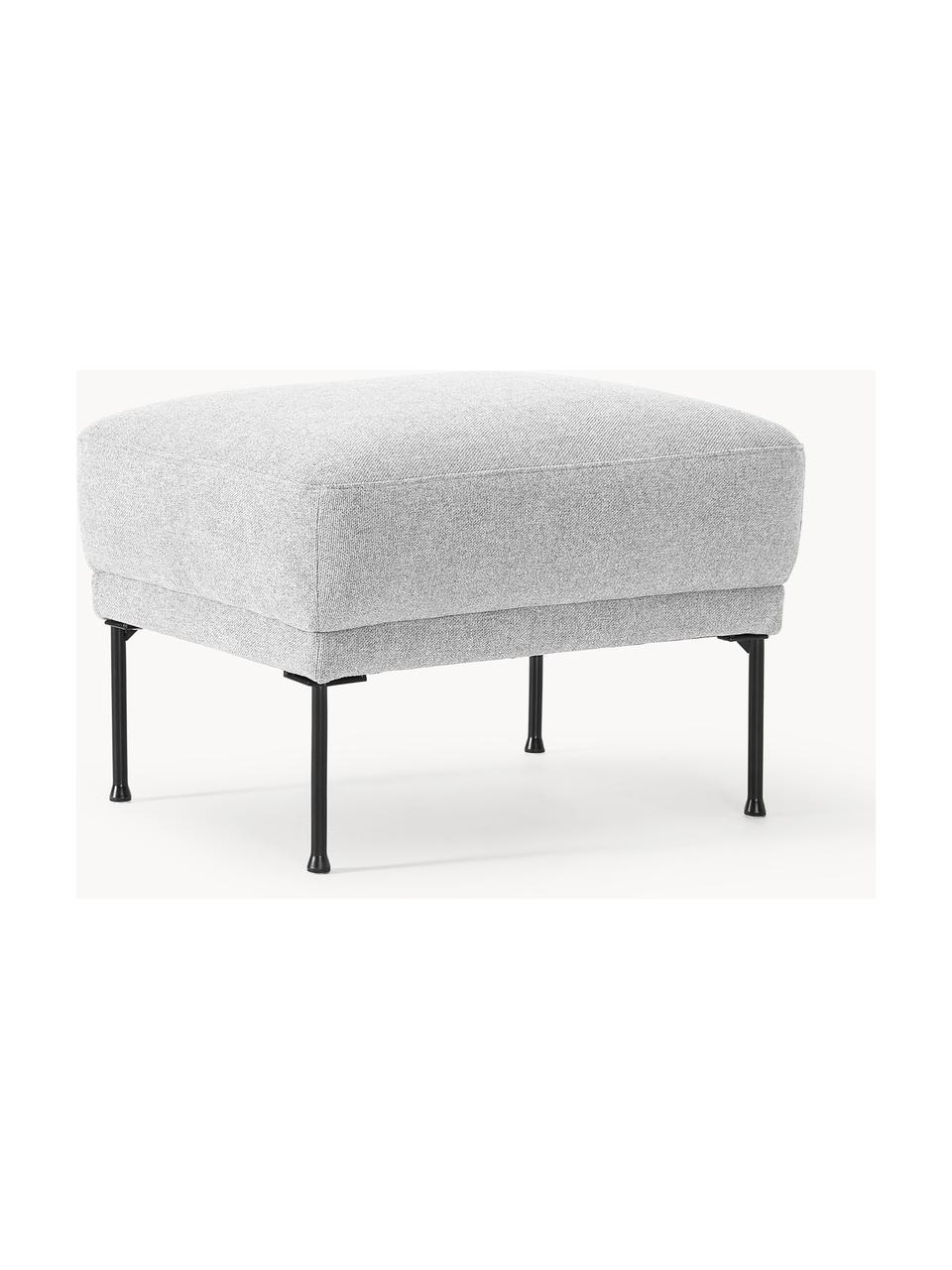 Sofa-Hocker Fluente, Bezug: 100 % Polyester Der strap, Gestell: Massives Kiefernholz, Bir, Webstoff Hellgrau, B 62 x T 50 cm