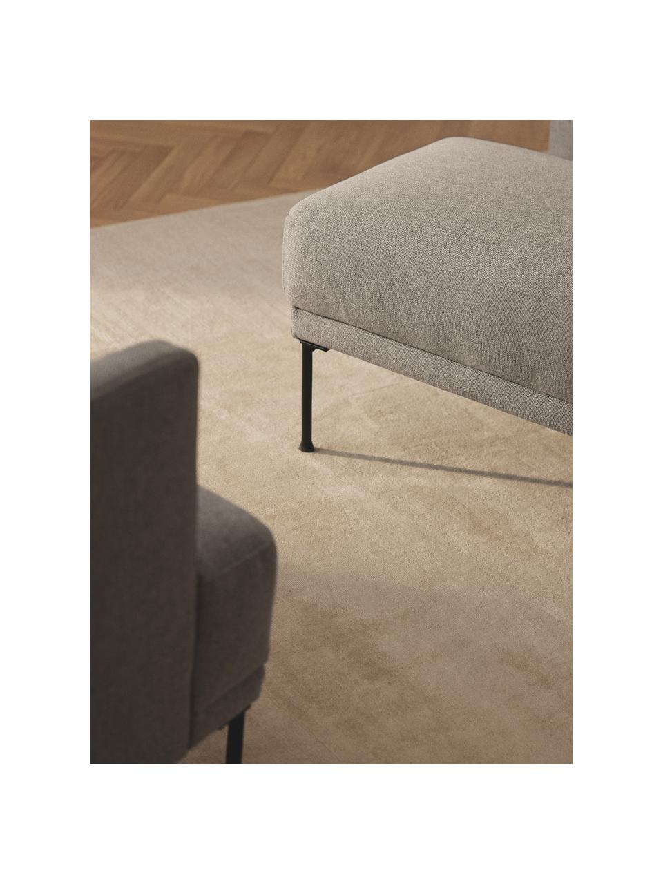 Sofa-Hocker Fluente, Bezug: 100 % Polyester Der strap, Gestell: Massives Kiefernholz, Bir, Webstoff Hellgrau, B 62 x T 50 cm