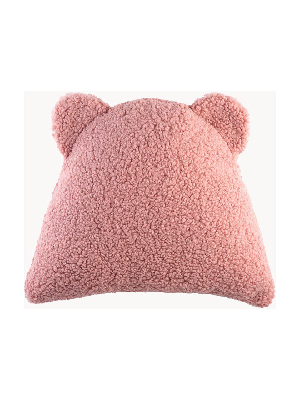 Plyšový mazlicí polštář Bear, Světle růžová, Š 37 cm, D 40 cm