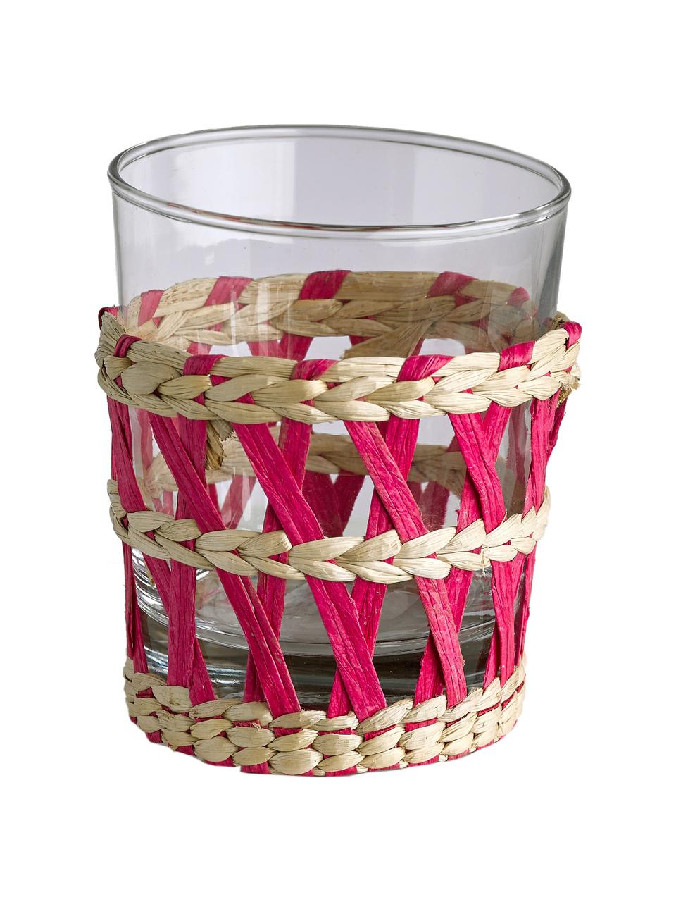 Komplet szklanek Reed, 6 elem., Transparentny, wielobarwny, Ø 8 x W 10 cm, 250 ml