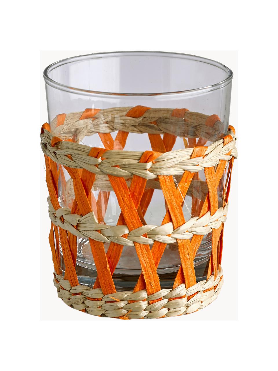 Súprava pohárov na vodu Reed, 6 ks, Priehľadná, viac farieb, Ø 8 x V 10 cm