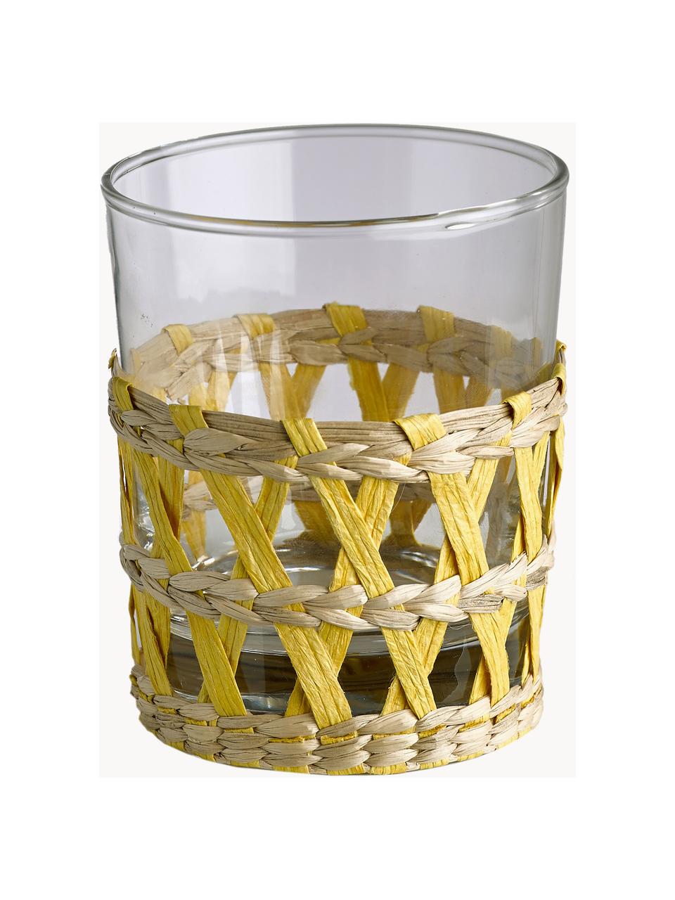 Komplet szklanek Reed, 6 elem., Transparentny, wielobarwny, Ø 8 x W 10 cm, 250 ml