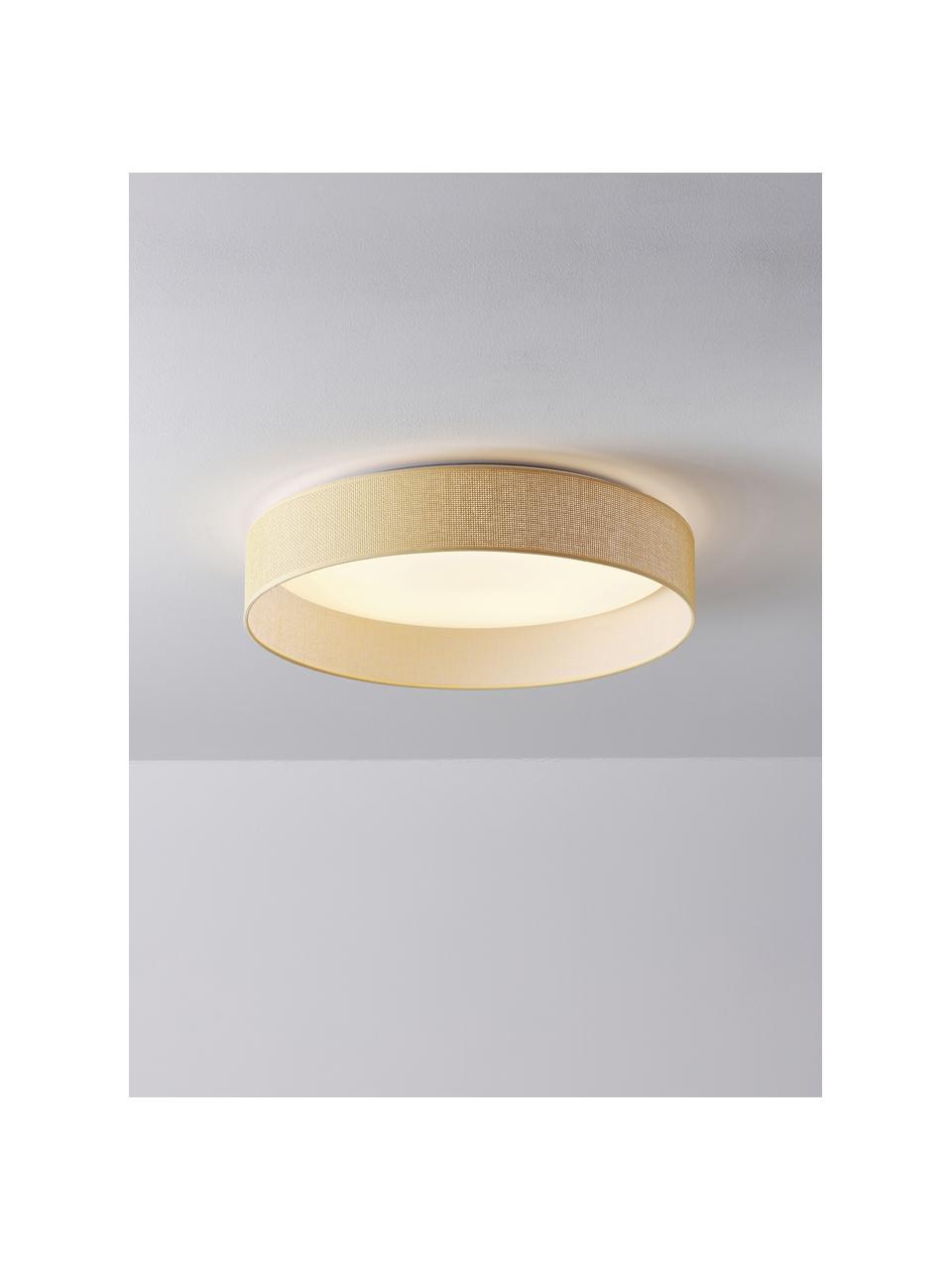 LED plafondlamp Helen Nature, Diffuser: kunststof, Lichtbeige, Ø 52 x H 11 cm