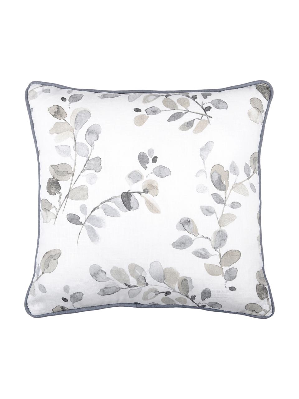 Coussin décoratif 40x40 Acacia, Blanc, beige, bleu-gris