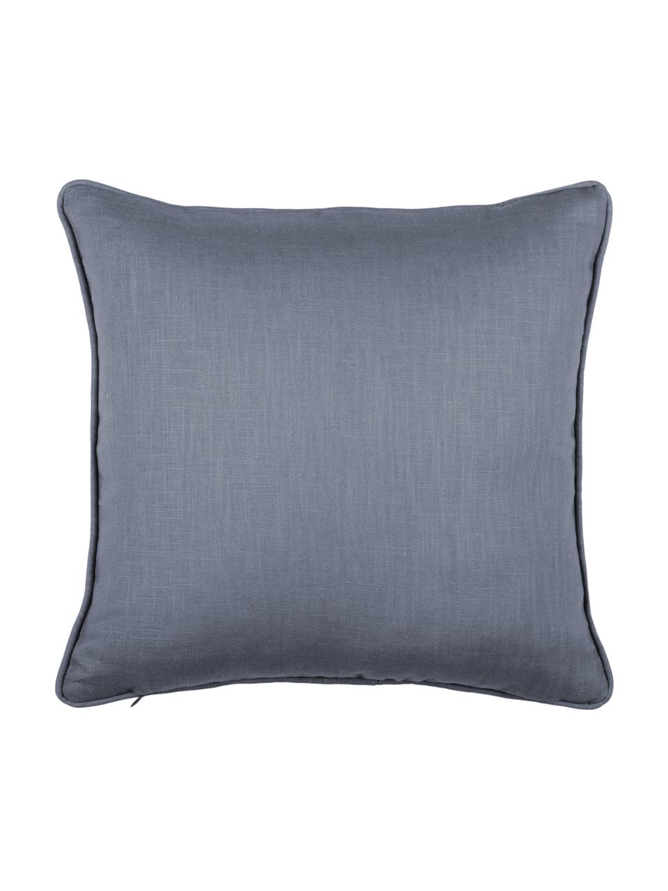 Coussin décoratif 40x40 Acacia, Blanc, beige, bleu-gris