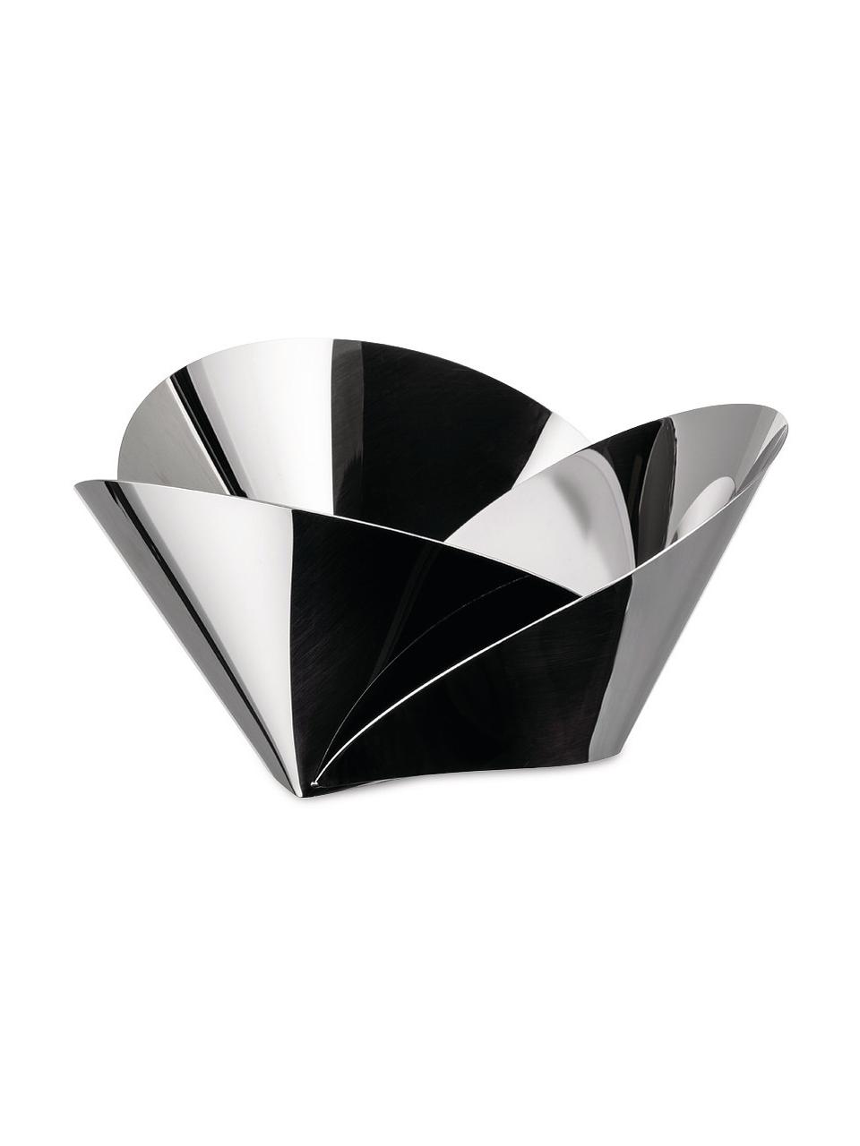 Centrotavola in acciaio inossidabile Harmonic, Acciaio inossidabile 18/10, lucidato a specchio, Argentato, Ø 22 x Alt. 11 cm