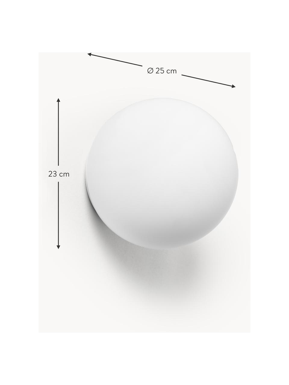 Wandleuchte Dioscuri, verschiedene Größen, Lampenschirm: Opalglas, Weiß, Ø 25 x H 23 cm