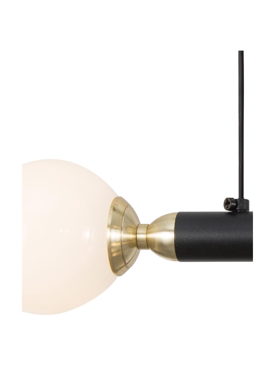 Lampa wisząca LED ze szklanymi kloszami Cayo, Czarny, odcienie złotego, biały, S 51 x W 39 cm
