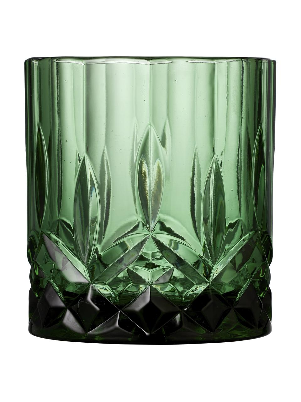 Whiskygläser Sorrento, 4er-Set, Glas, Bunt, Ø 8 x H 10 cm, 350 ml