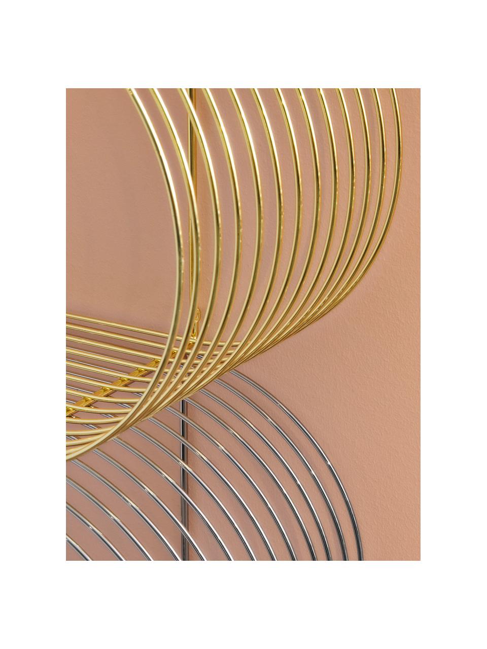 Wandregal Curva aus Metall, H 33 cm, Metall, beschichtet, Goldfarben, B 61 x H 33 cm
