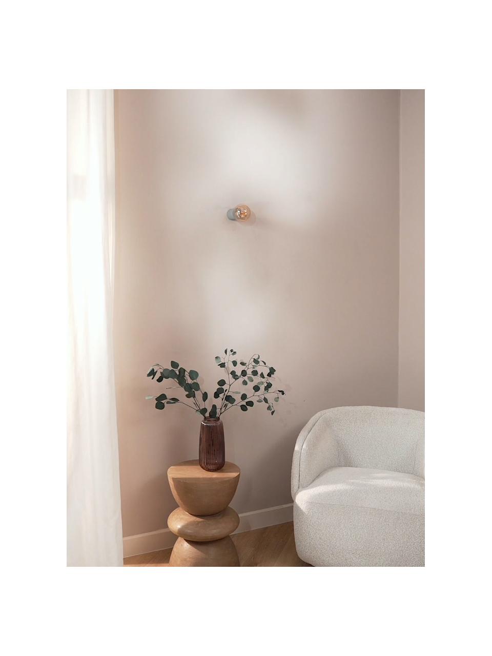 Kleine wand- en plafondspot Chanty, Lamp: gepoedercoat metaal, Mat grijs, Ø 6 x D 7 cm