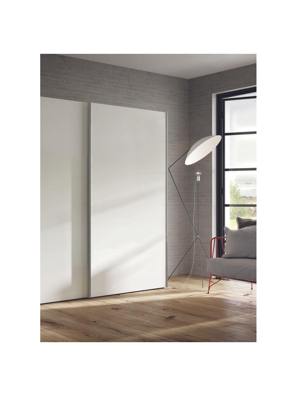 Schuifdeurkast Oliver met 2 deuren, inclusief montageservice, Frame: panelen op houtbasis, gel, Wit, 302 x 225 cm