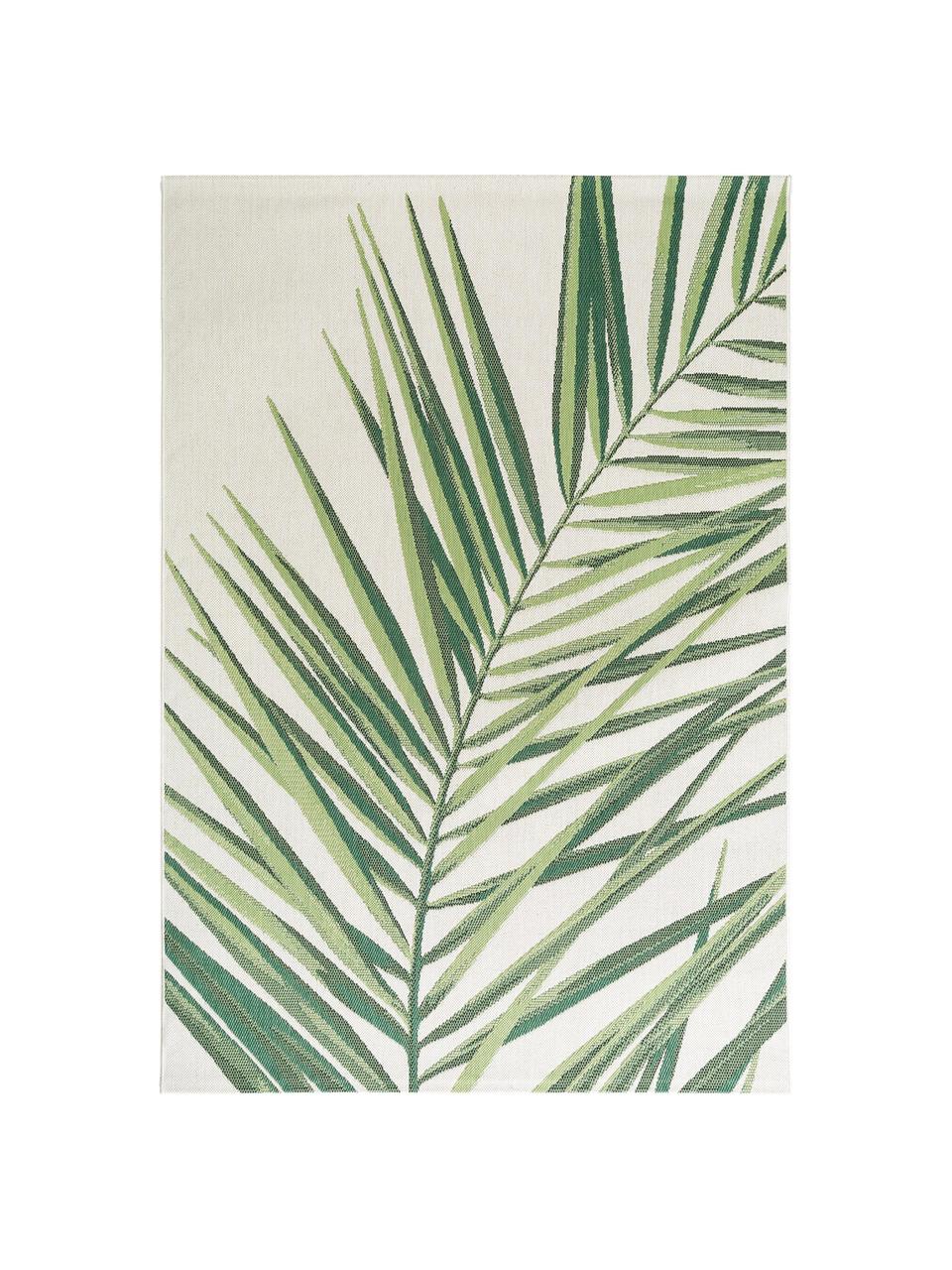 Dywan wewnętrzny/zewnętrzny Capri Palm, 100% polipropylen, Zielony, beżowy, S 80 x D 150 cm (Rozmiar XS)