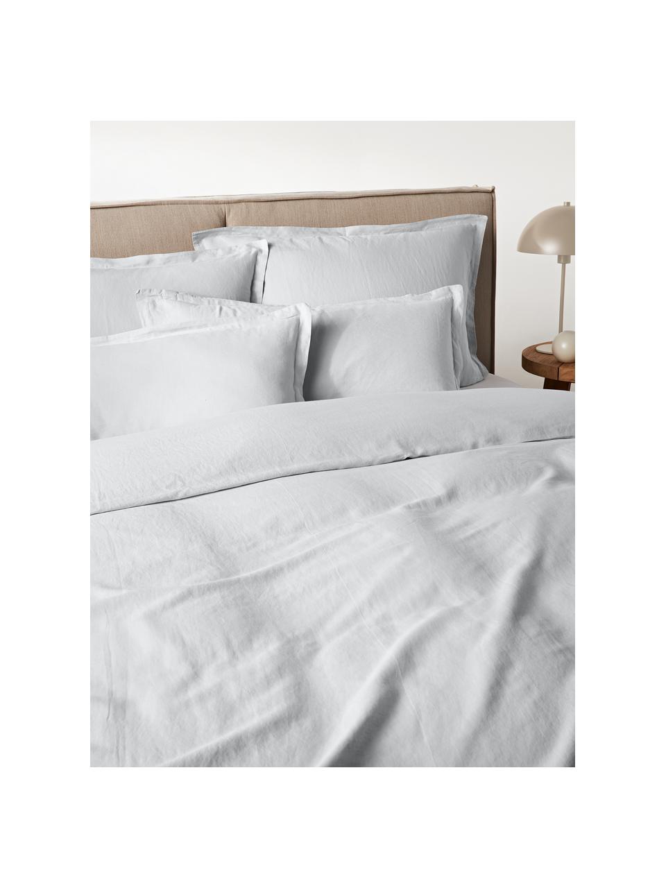 Ropa de cama de lino lavado Nature, Lino mixto
(52% lino, 48% algodón)

Densidad de hilo 108 TC, calidad estándar

Las prendas de lino mixto absorben hasta 35% de humedad intercambiandola con el ambiente, se seca muy rápido y tiene un agradable efecto refrescante para las noches de verano. Además su alta resistencia a la abrasión hace que el lino sea muy duradero, Gris claro, Cama 80 cm (135 x 200 cm), 2 pzas.