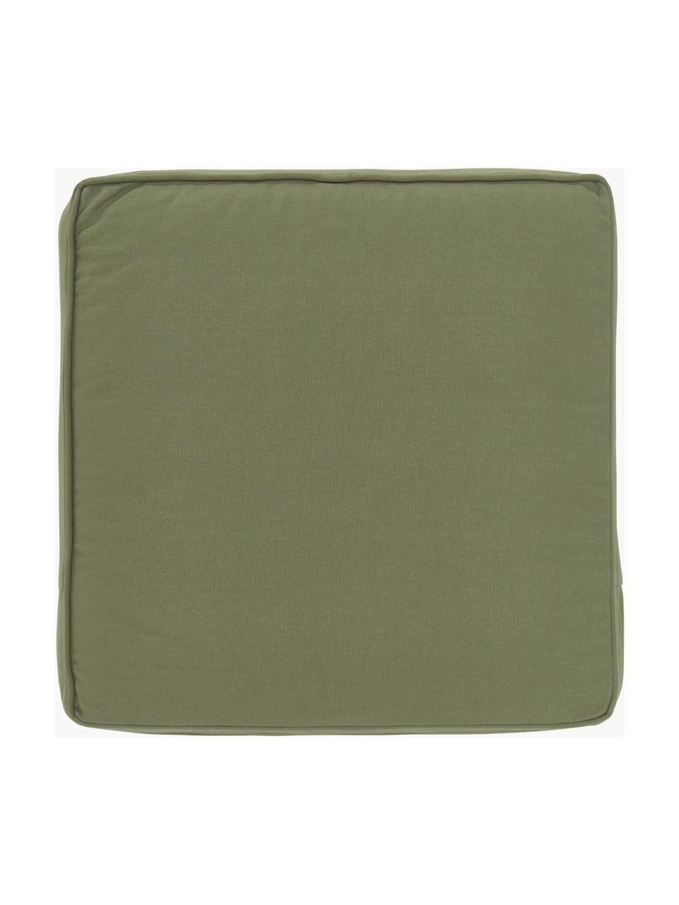 Wysoka poduszka na krzesło Zoey, 2 szt., Tapicerka: 100% bawełna, Oliwkowy zielony, S 40 x D 40 cm