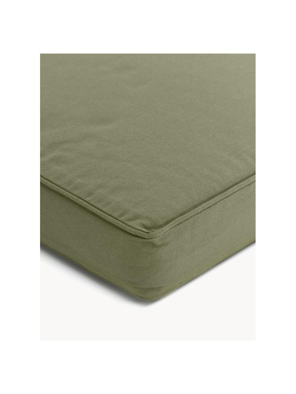 Wysoka poduszka na krzesło Zoey, 2 szt., Tapicerka: 100% bawełna, Oliwkowy zielony, S 40 x D 40 cm
