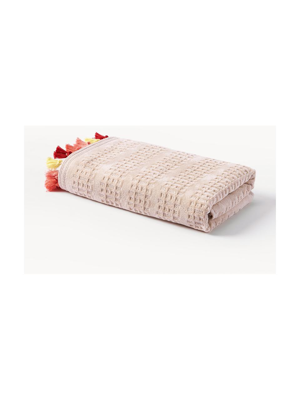 Asciugamano in velour con frange decorative Tallulah, 100% cotone
Qualità media, 500 g/m²

Il materiale utilizzato in questo prodotto è testato per le sostanze nocive e certificato secondo lo STANDARD 100 by OEKO-TEX®, 8135CIT, CITEVE., Rosa chiaro, multicolore, Asciugamano, Larg. 50 x Lung. 100 cm
