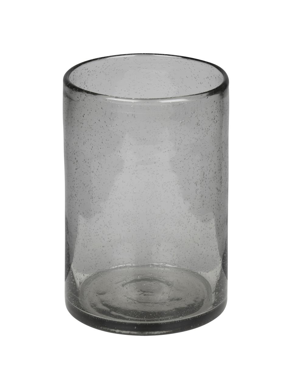 Ručně vyrobená skleněná váza Spring, Šedá, transparentní