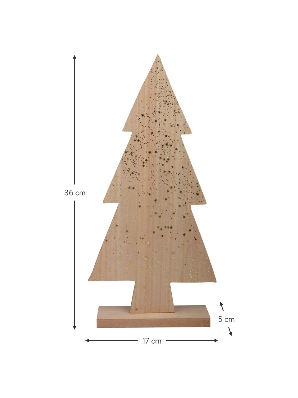 Deko-Baum Glean H36 cm, Holz, Holz, Goldfarben, 17 x 36 cm
