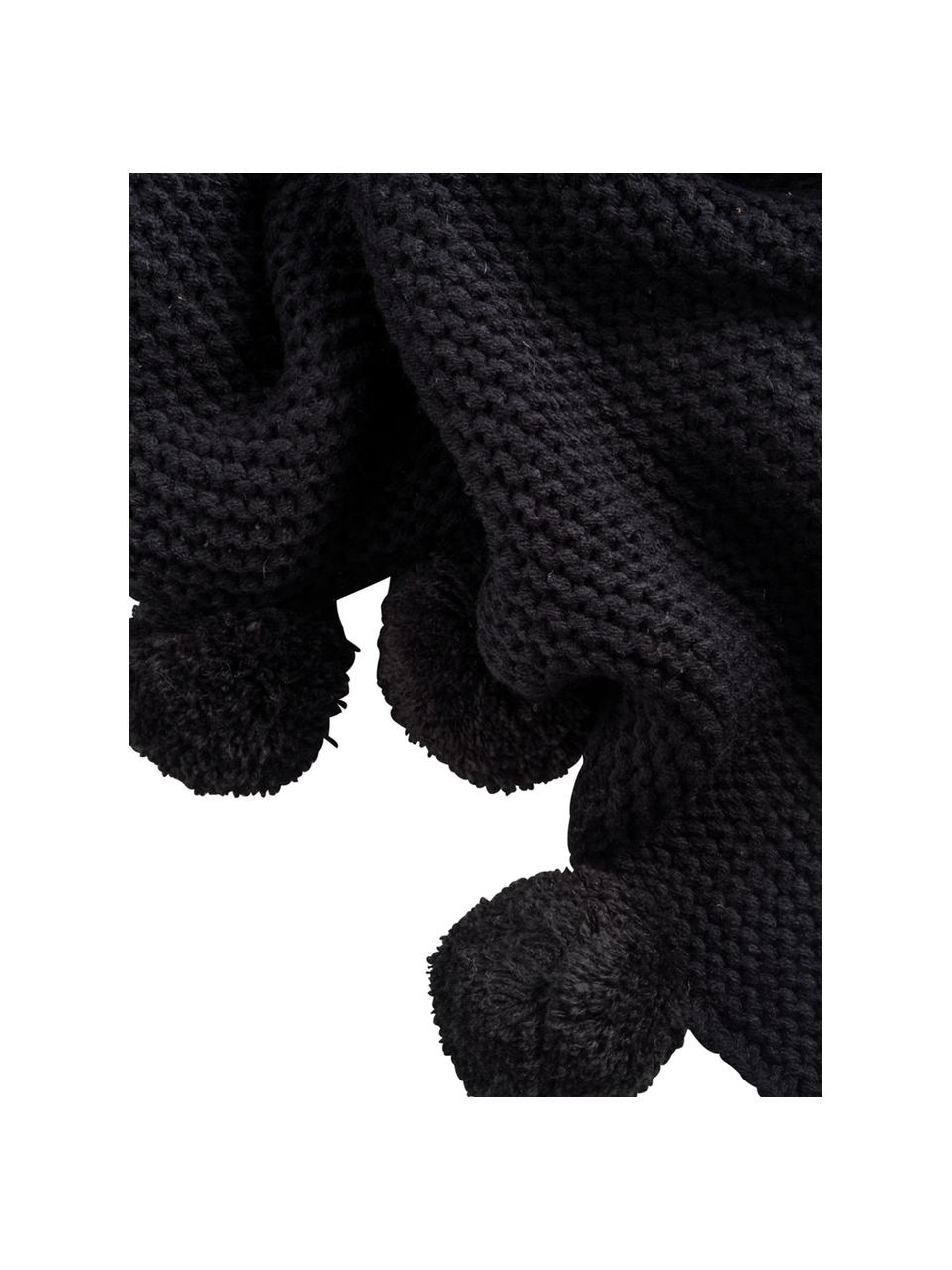 Plaid tricoté Bolme, Noir