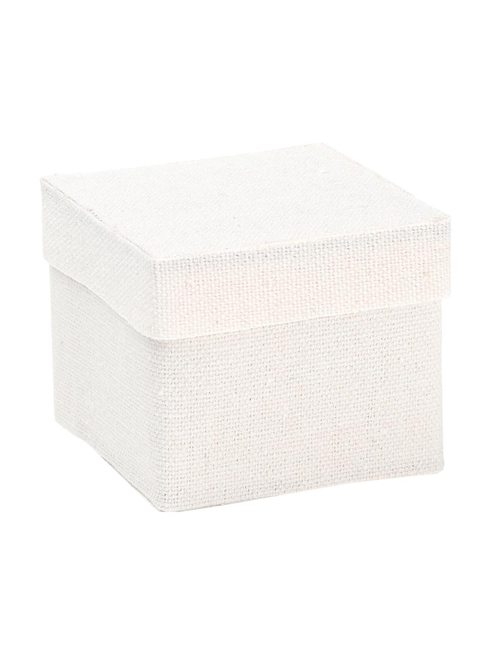 Dárkové krabičky Square, 6 ks, Bavlna, Bílá, Š 5 cm, V 5 cm