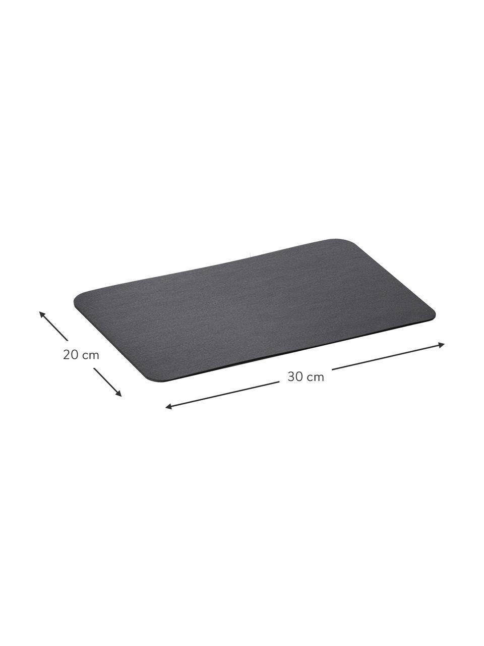 Mousepad Gomi in Schwarz, Linoleum, Schwarz, B 20 x L 30 cm