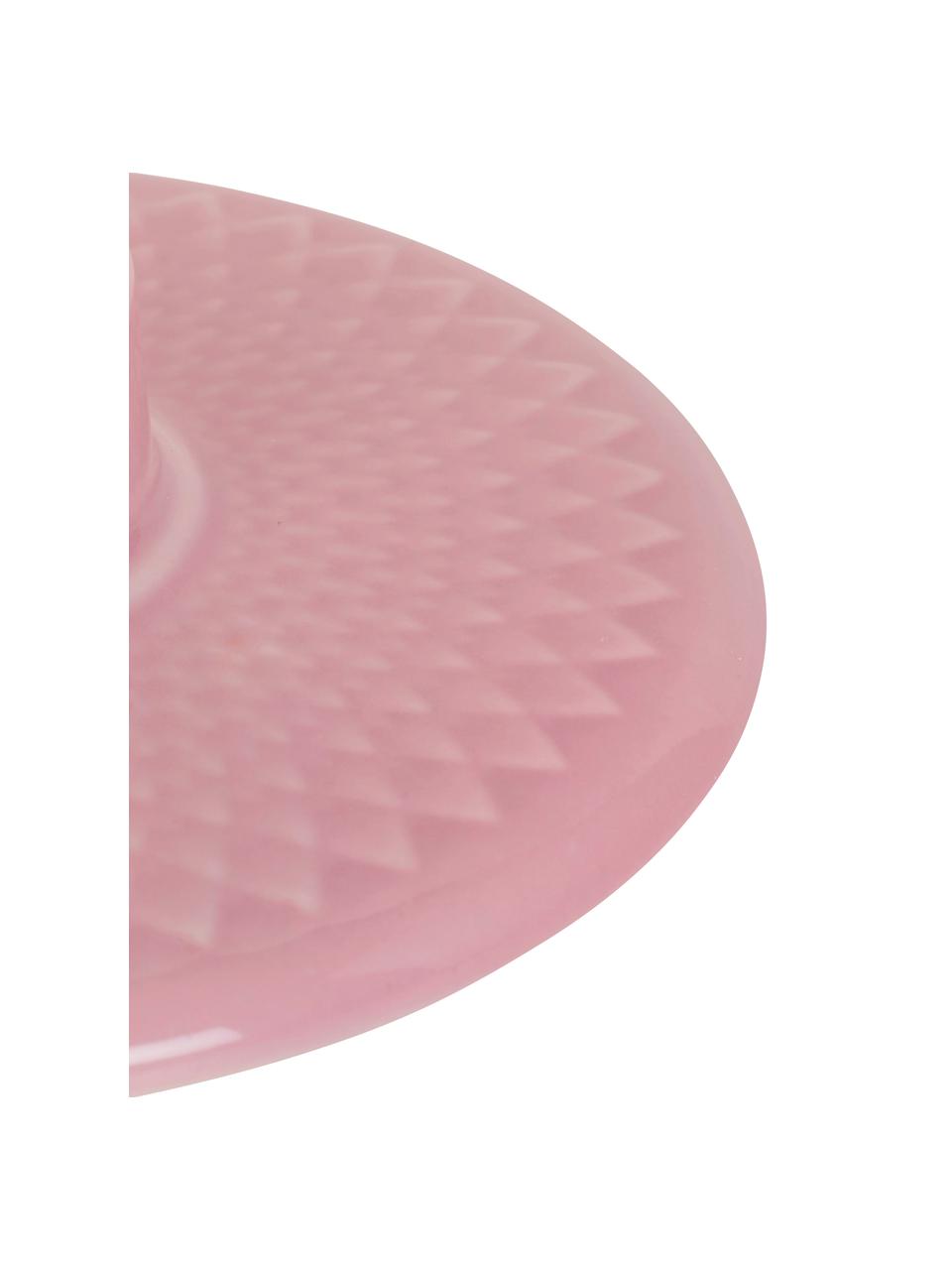Bougeoir en porcelaine Rhombe, Porcelaine, Vieux rose, Ø 11 x haut. 3 cm