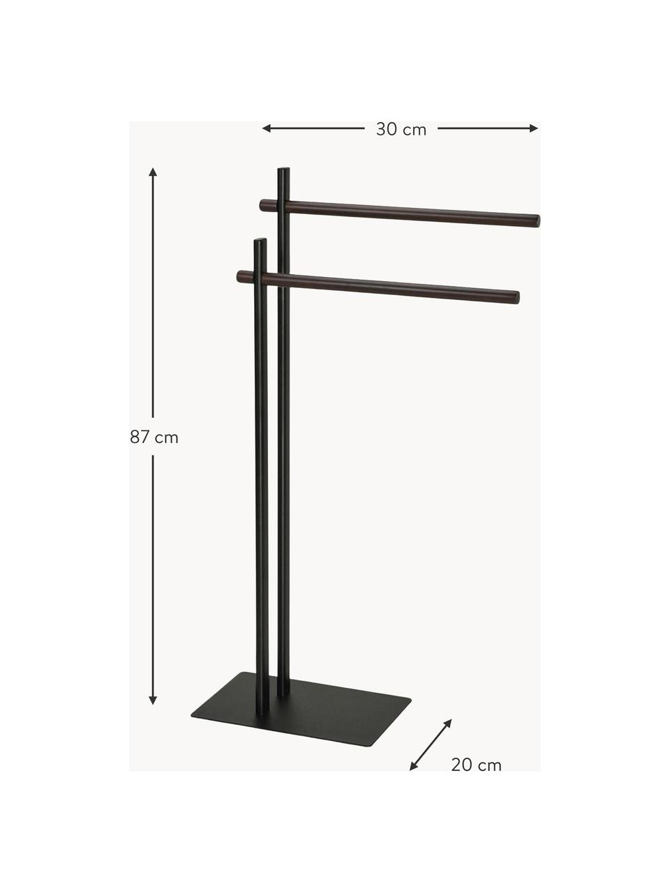 Handdoekenhouder Brans, Frame: metaal, Zwart, B 30 x H 87 cm