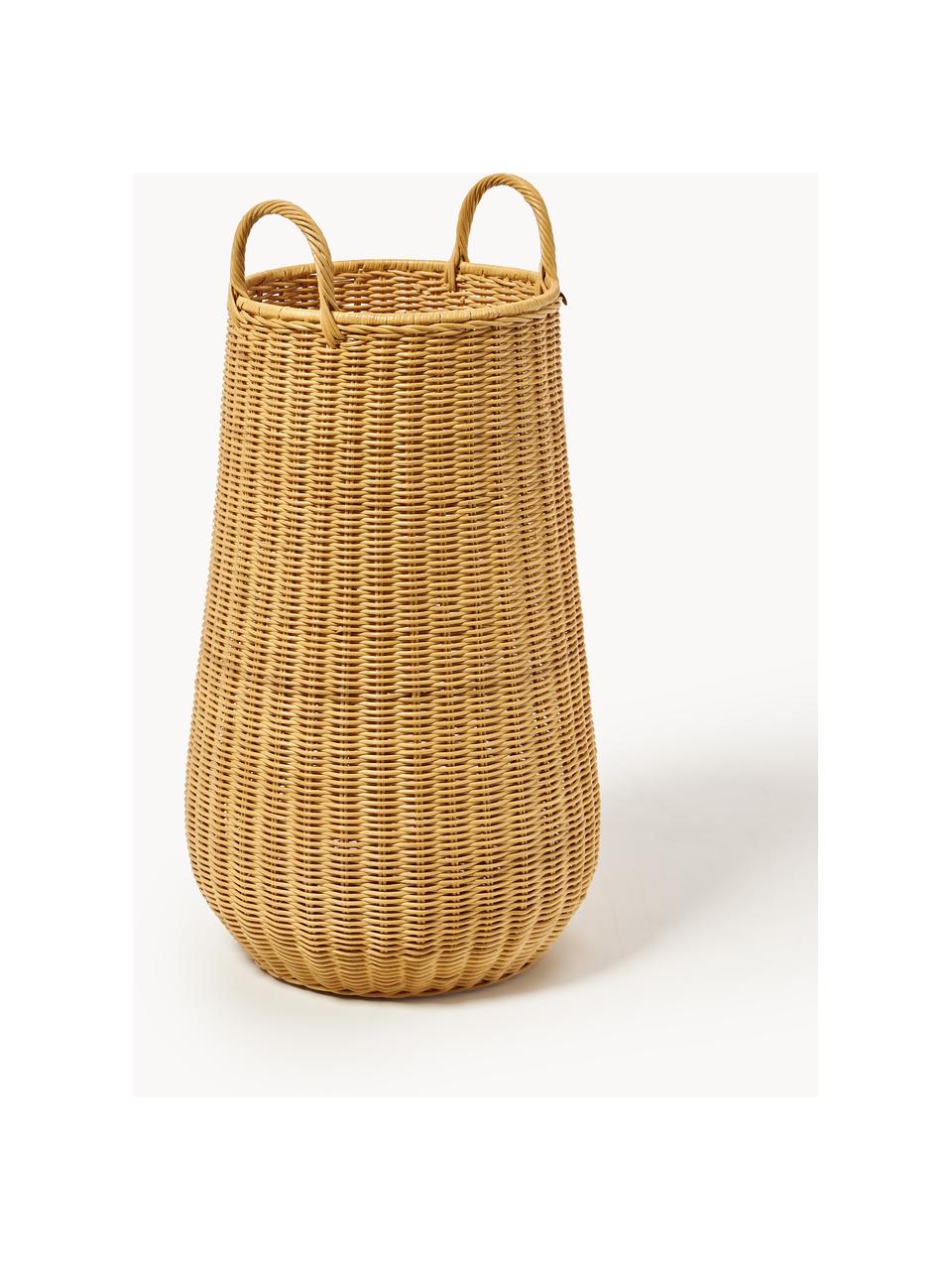 Handgefertigter Aufbewahrungskorb Laundry aus Rattan, Rattan, Hellbraun, Ø 42 x H 80 cm