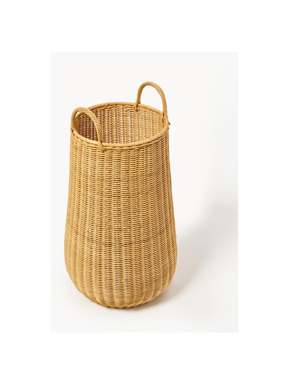 Handgefertigter Aufbewahrungskorb Laundry aus Rattan, Rattan, Hellbraun, Ø 42 x H 80 cm