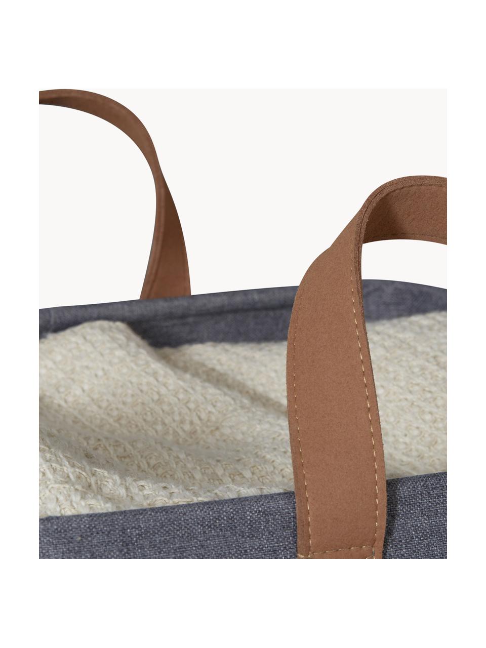 Panier à linge Premium, Gris foncé, brun, larg. 35 x haut. 58 cm