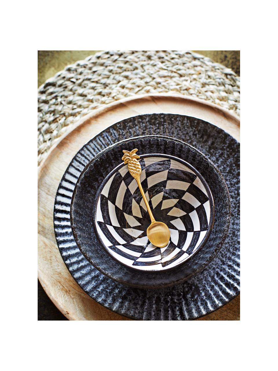 Komplet łyżeczek z mosiądzu Bali, 2 elem., Mosiądz malowany proszkowo, Odcienie złotego, D 12 cm