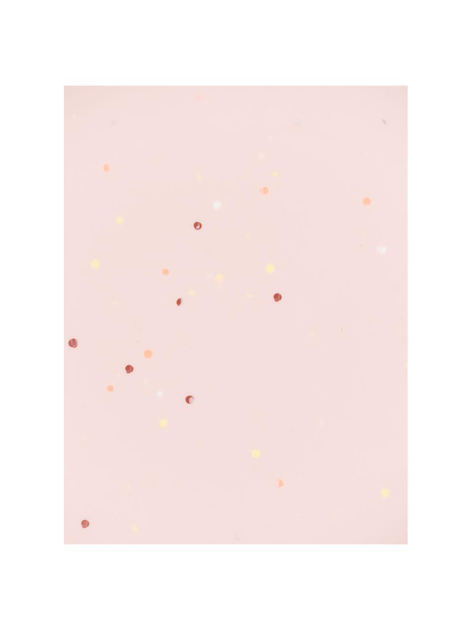 Vajilla infantil Confeti, 3 pzas., 100% silicona, Rosa pálido, Set de diferentes tamaños