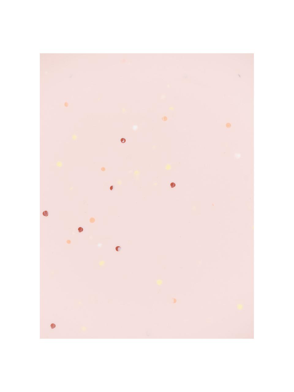 Vajilla infantil Confeti, 3 pzas., 100% silicona, Rosa pálido, Set de diferentes tamaños