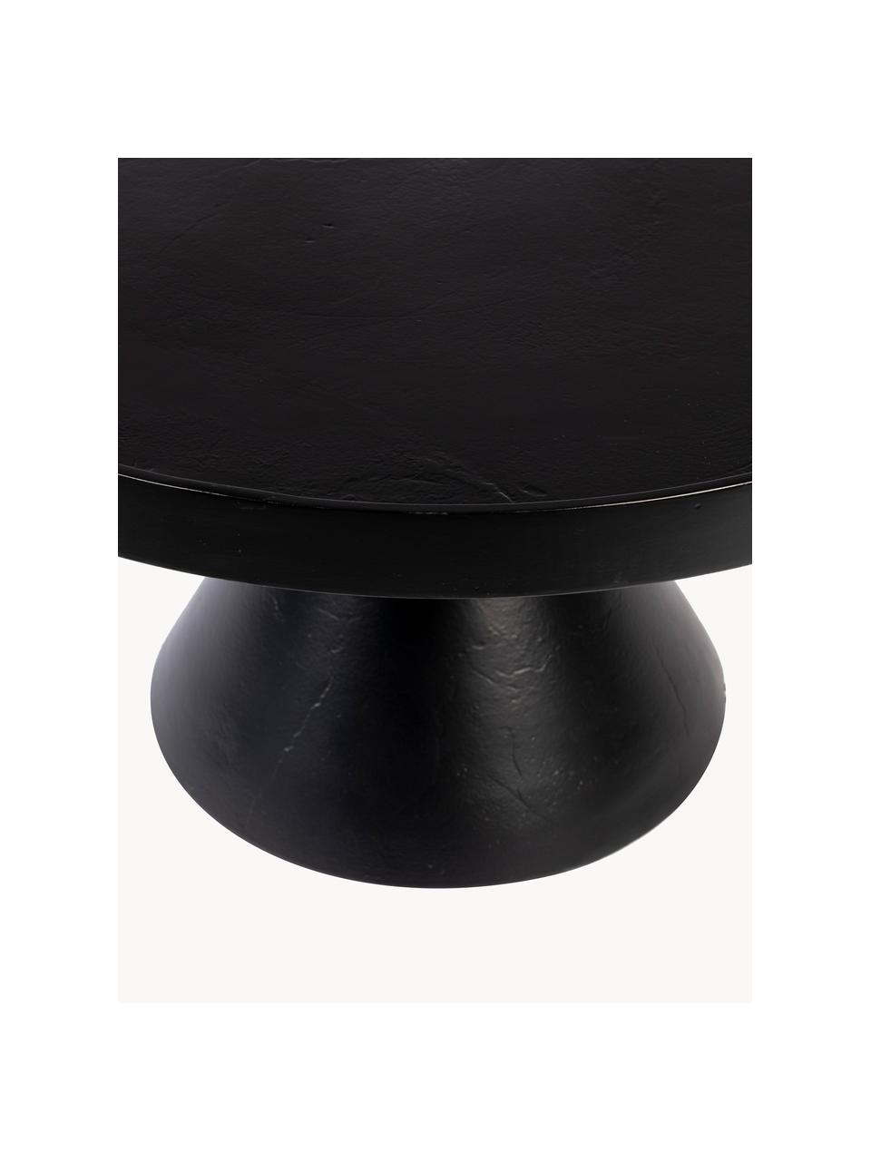 Table basse ronde métal Floss, Aluminium, revêtement par poudre, Noir, Ø 60 cm