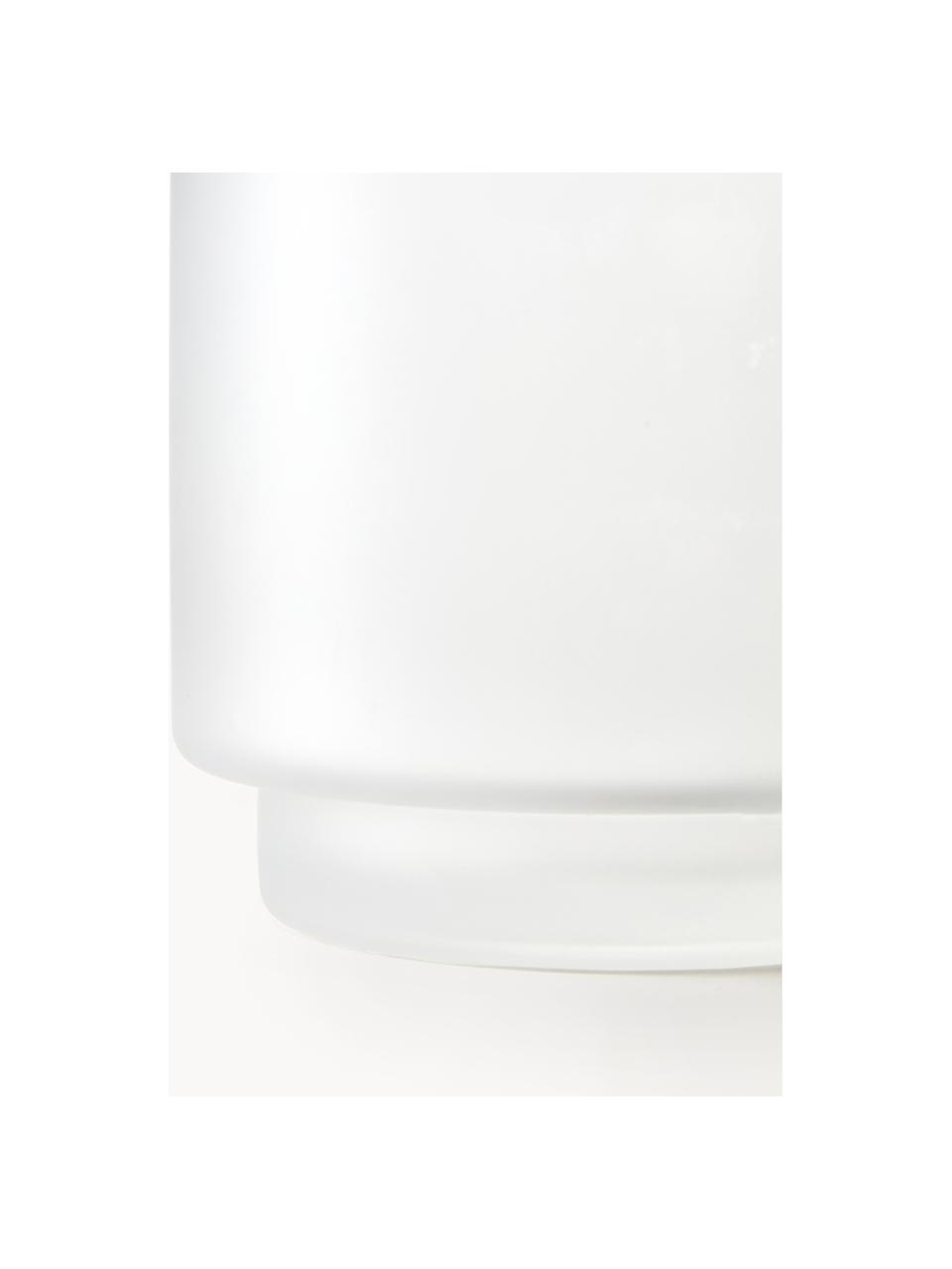 Vase soufflé bouche Milky, haut. 25 cm, Verre, Transparent, blanc, Ø 14 x haut. 25 cm
