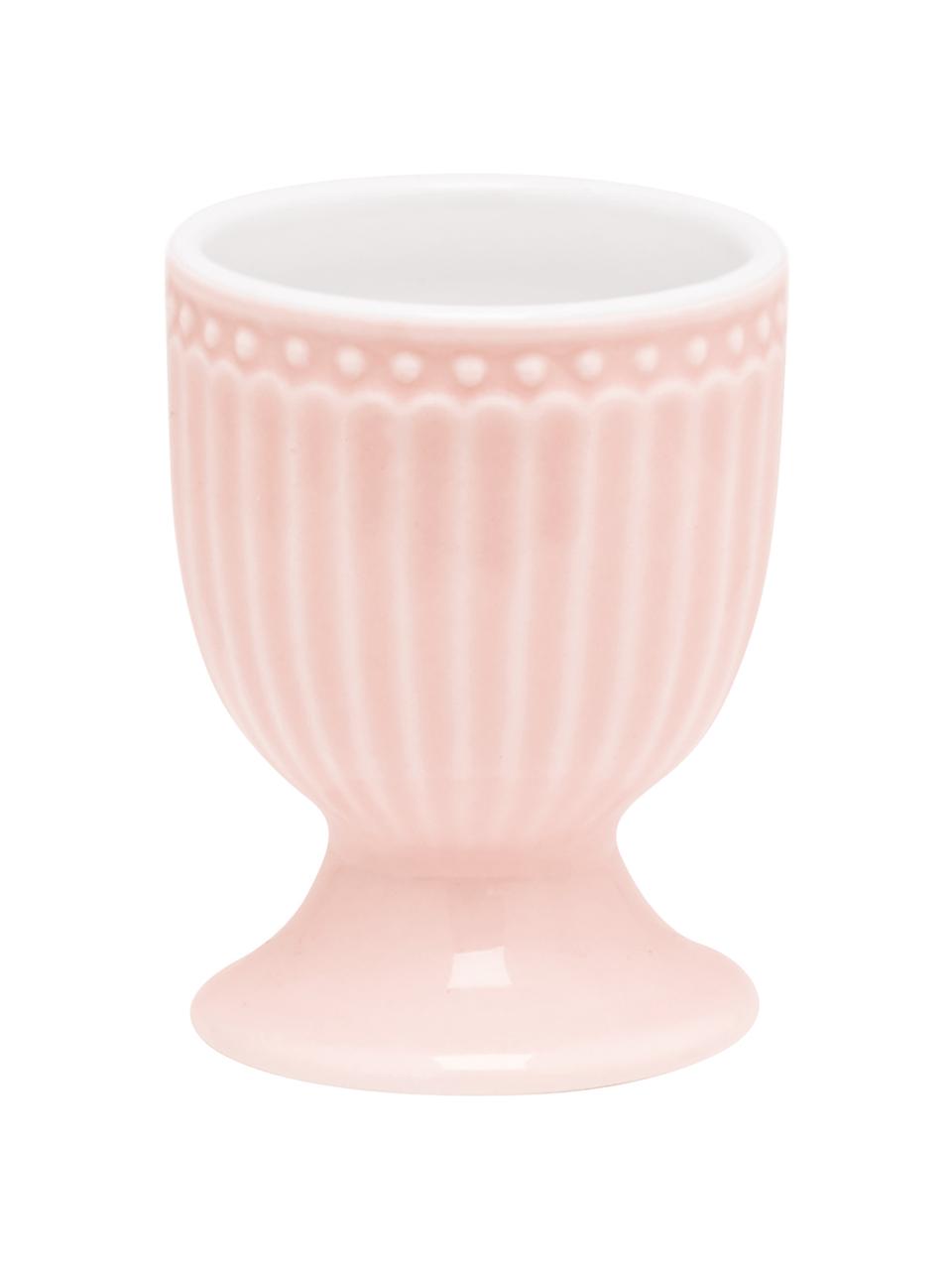 Coquetier en porcelaine Alice, 2 pièces, Grès cérame, Rose, Ø 5 x haut. 7 cm