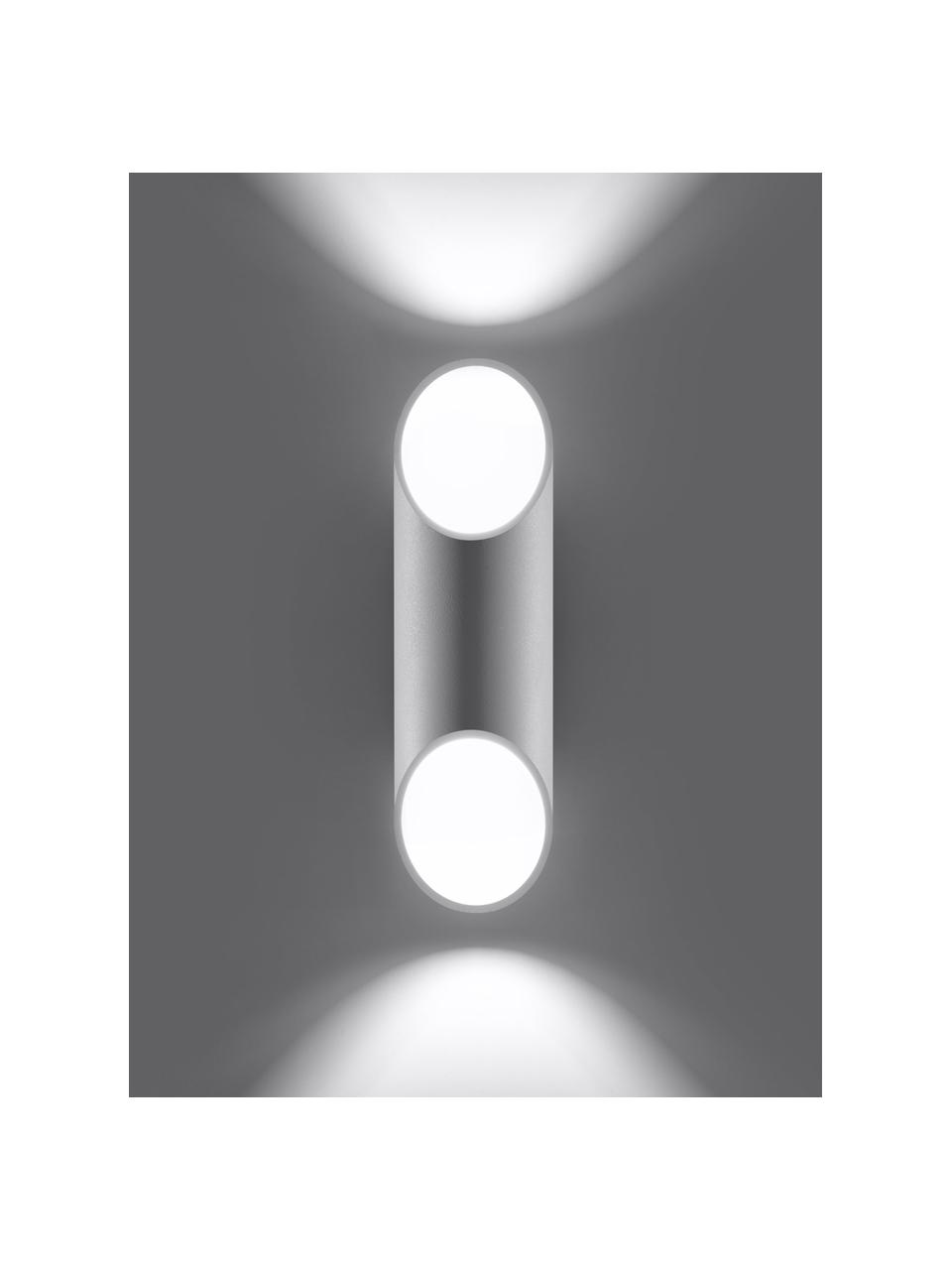 Aplique Nixon, Metal recubierto, Blanco, An 10 x Al 30 cm