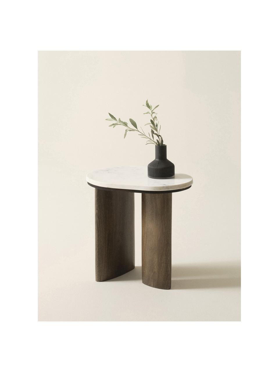 Oválny pomocný stolík Vaiano, Mangové drevo, Š 50 x V 45 cm