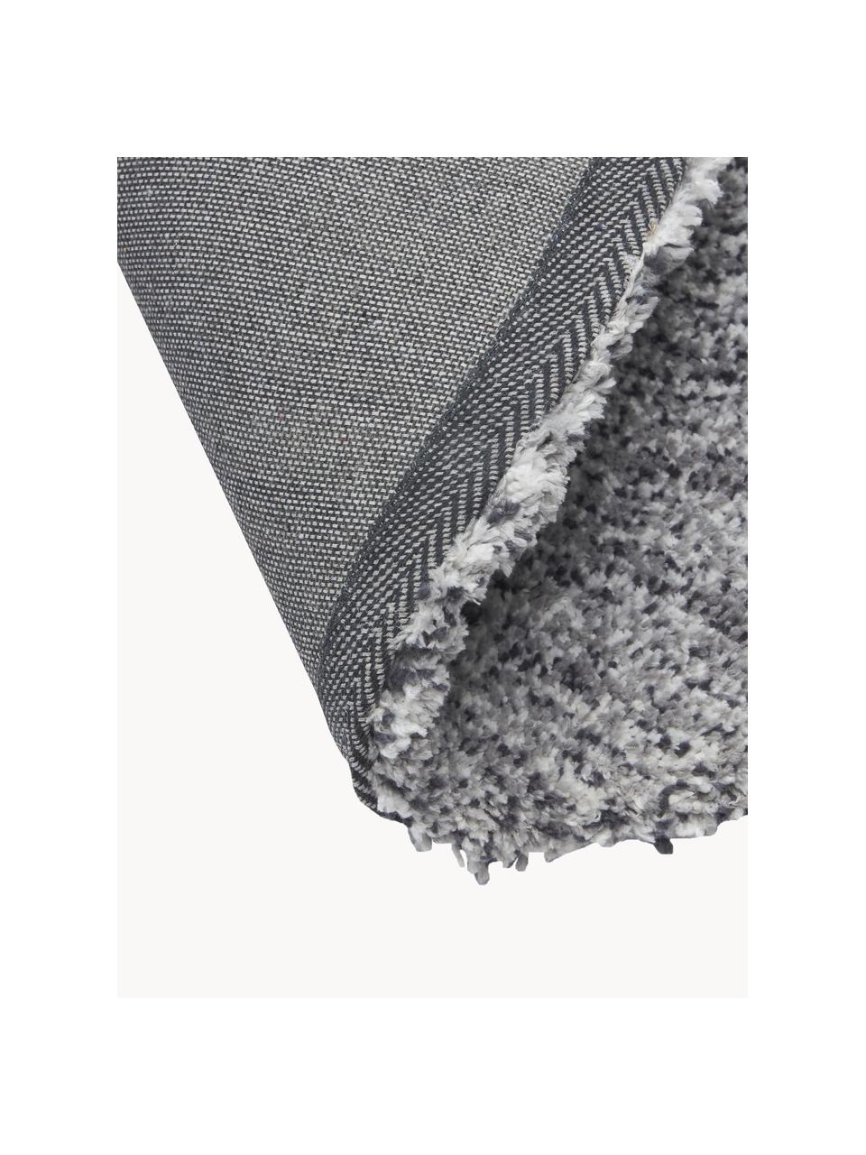 Načechraný kulatý koberec s vysokým vlasem Marsha, Šedá, Ø 120 cm (velikost S)