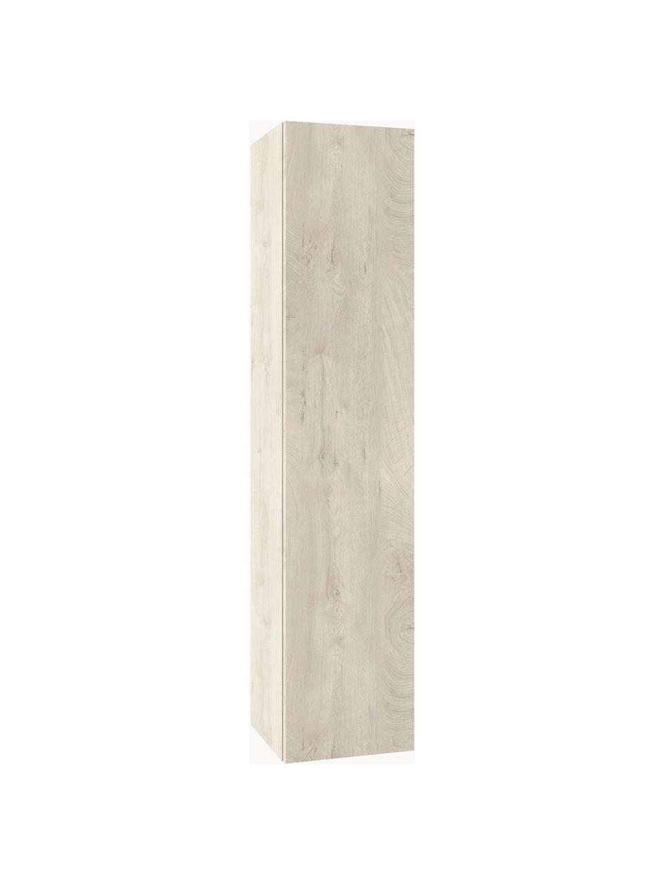 Mueble de baño alto Malmo, 34 cm, Estantes: vidrio, Acabado de madera de roble, An 34 x Al 160 cm