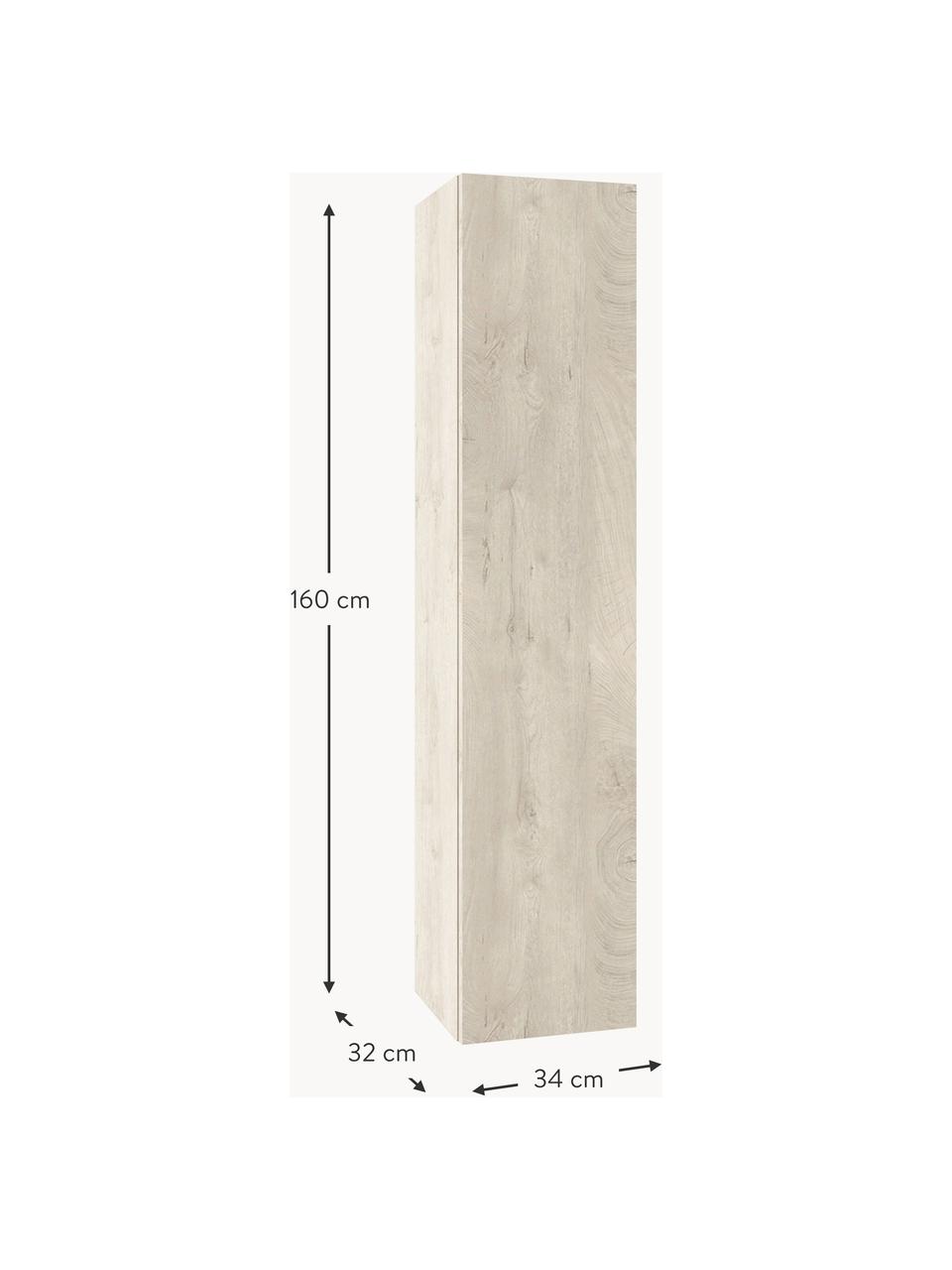 Vysoká kúpeľňová skrinka Malmo,  Š 34 cm, So vzhľadom dubového dreva, Š 34 x V 160 cm