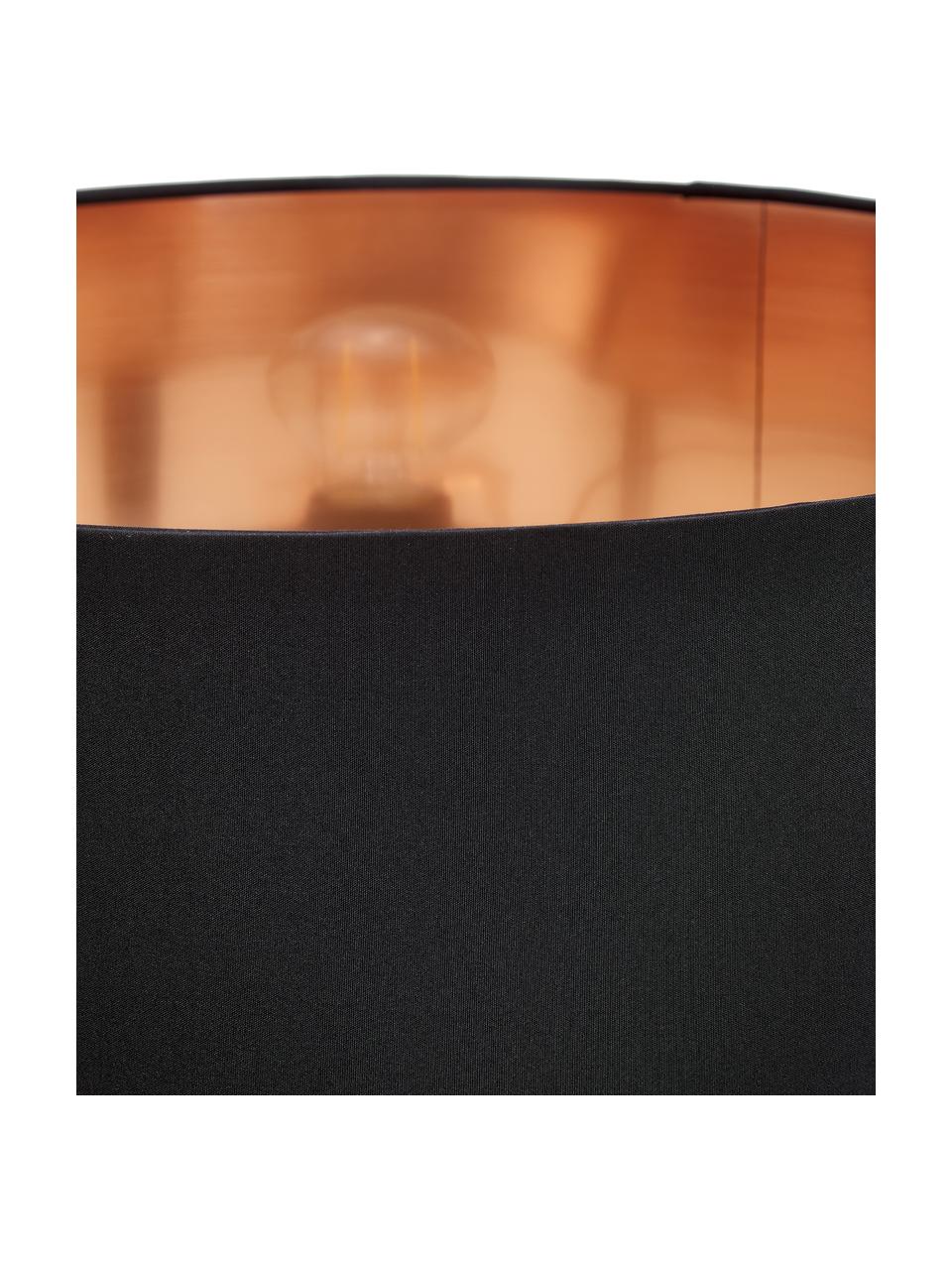 Stativová lampa Camporale, Černá, měděná, Ø 45 cm, V 154 cm