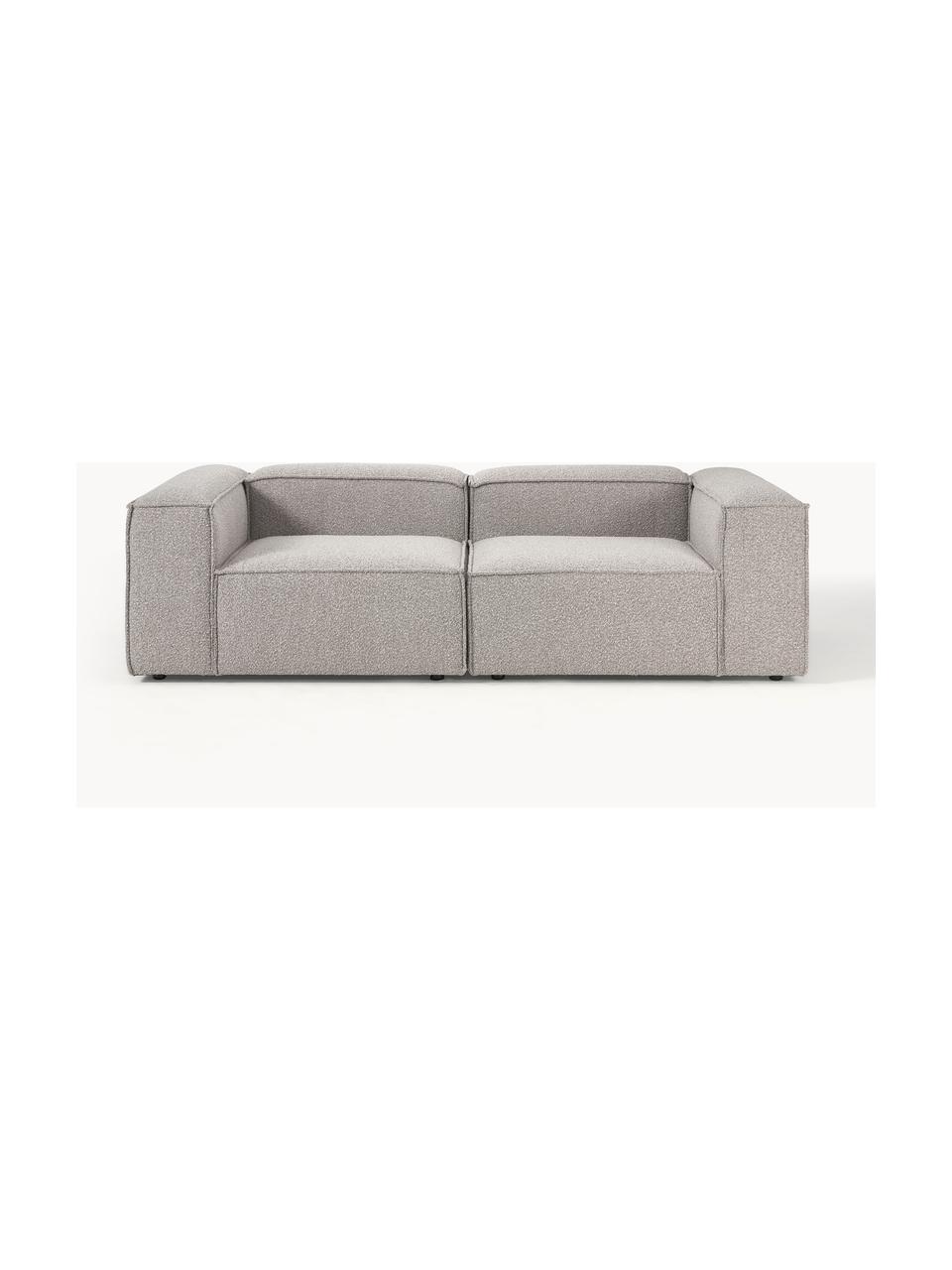 Modulares Sofa Lennon (3-Sitzer) aus Bouclé, Bezug: Bouclé (100 % Polyester) , Gestell: Massives Kiefernholz, Spe, Füße: Kunststoff Dieses Produkt, Bouclé Taupe, B 238 x T 119 cm