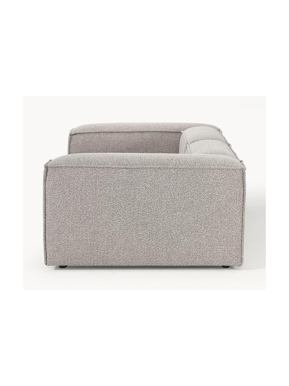 Modulares Sofa Lennon (3-Sitzer) aus Bouclé, Bezug: Bouclé (100 % Polyester) , Gestell: Massives Kiefernholz, Spe, Füße: Kunststoff Dieses Produkt, Bouclé Taupe, B 238 x T 119 cm