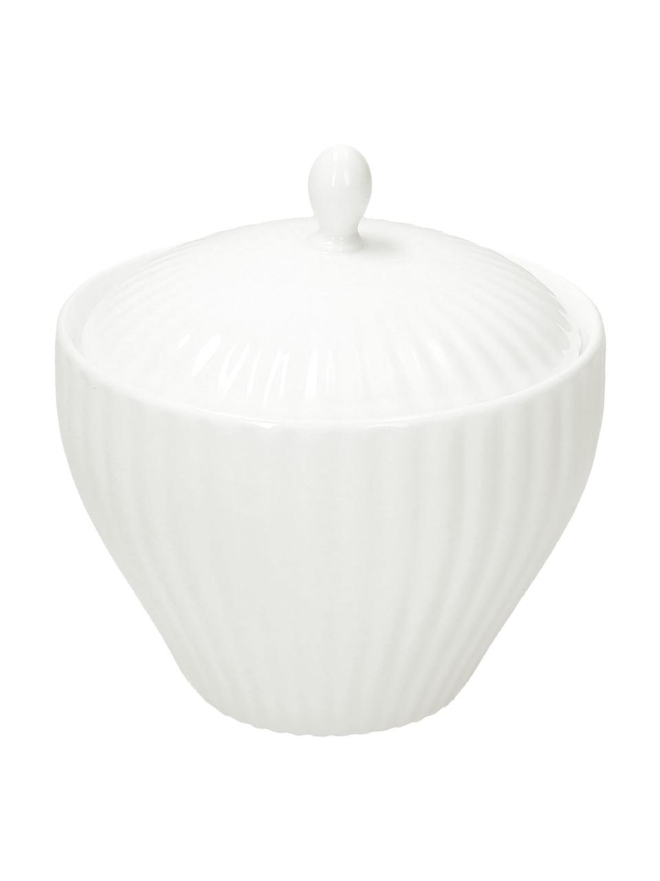 Azucarero de porcelana Radius, Porcelana fina de hueso (porcelana)
Fine Bone China es una pasta de porcelana fosfática que se caracteriza por su brillo radiante y translúcido., Blanco, Ø 11 x Al 9 cm