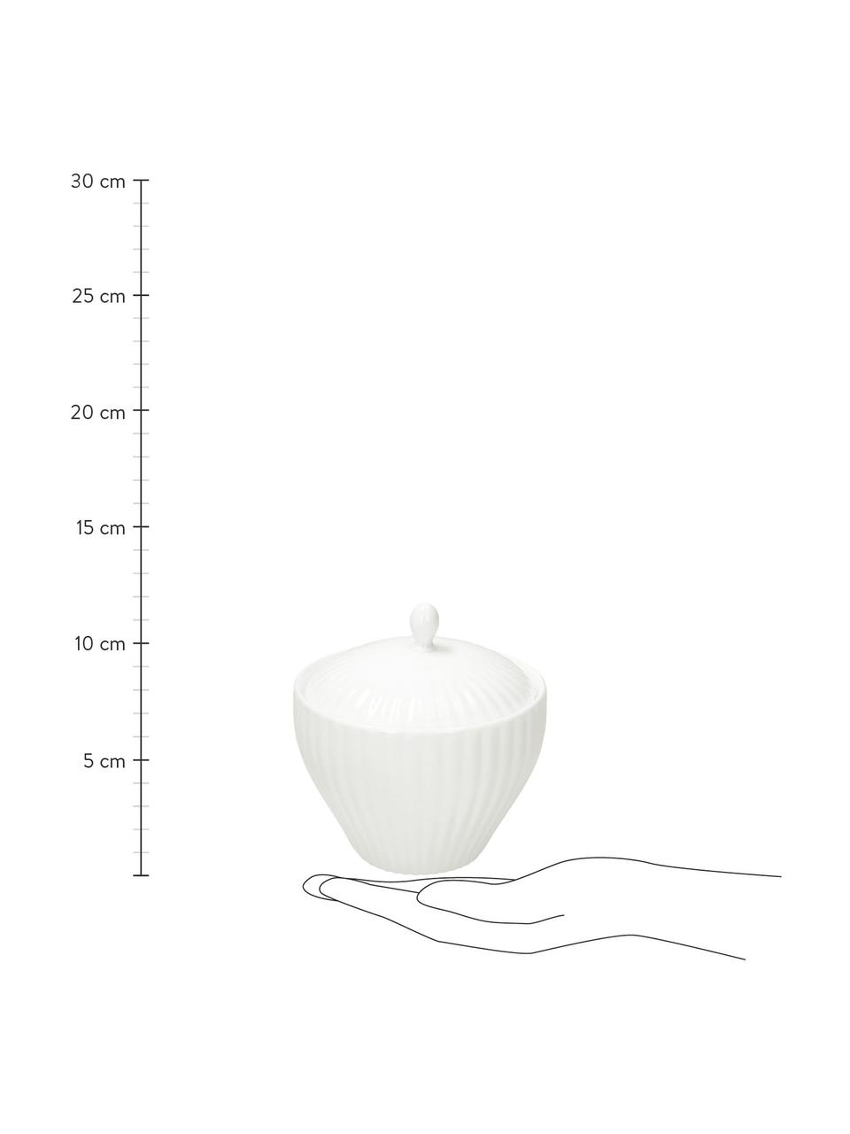 Azucarero de porcelana Radius, Porcelana fina de hueso (porcelana)
Fine Bone China es una pasta de porcelana fosfática que se caracteriza por su brillo radiante y translúcido., Blanco, Ø 11 x Al 9 cm