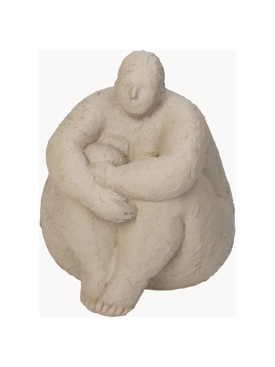 Figura decorativa Big Woman, Plástico, Beige claro, Ø 15 x Al 17 cm